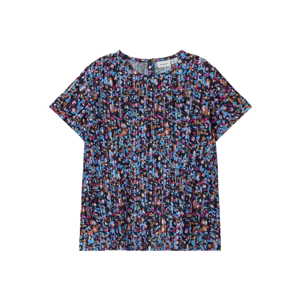 Blomstret Top Nipleat Silver Lake Blue fra Name It
