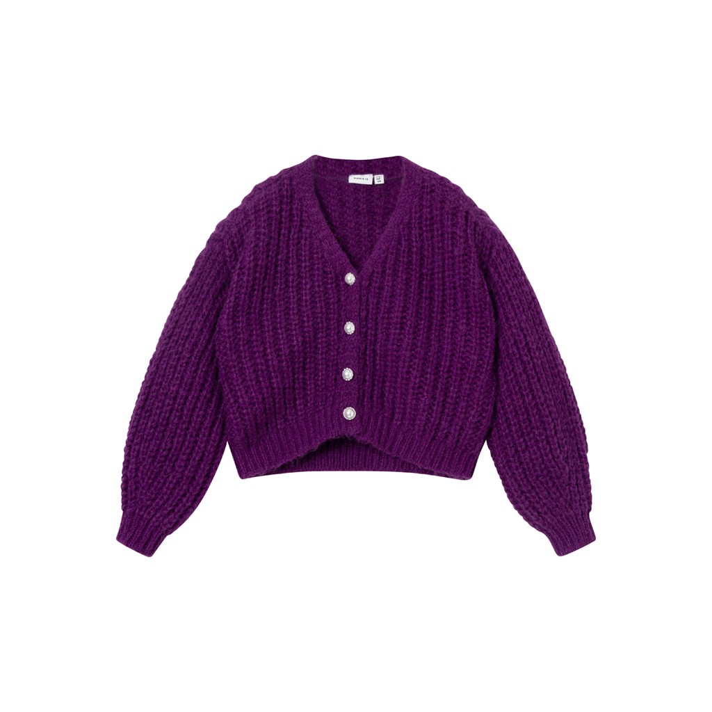 Strik Cardigan Rendyani Grape Juice fra Name It