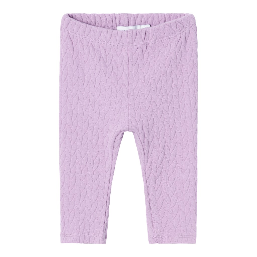 Strukturerede Leggings Solie Lavender Mist fra Name It