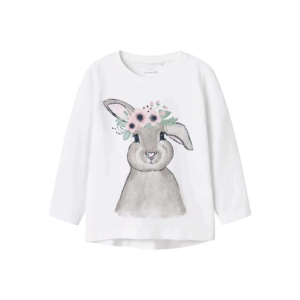 Langærmet Bluse Vix Bright White fra Name It