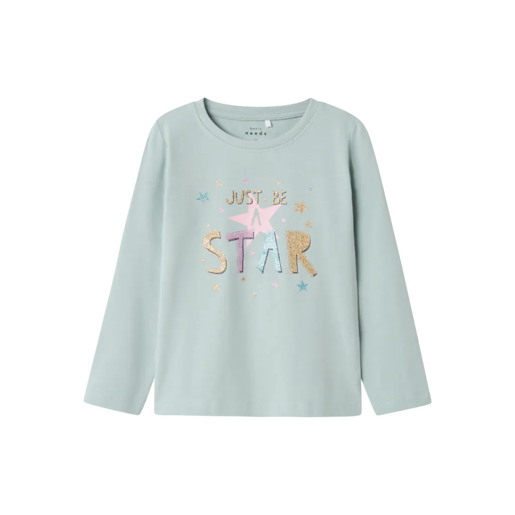 Langærmet Bluse Vix Gray Mist fra Name It