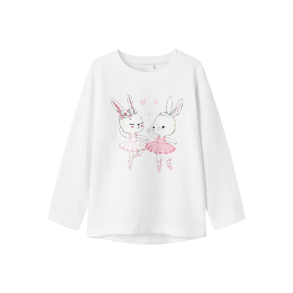 Langærmet Bluse Vix Bright White fra Name It