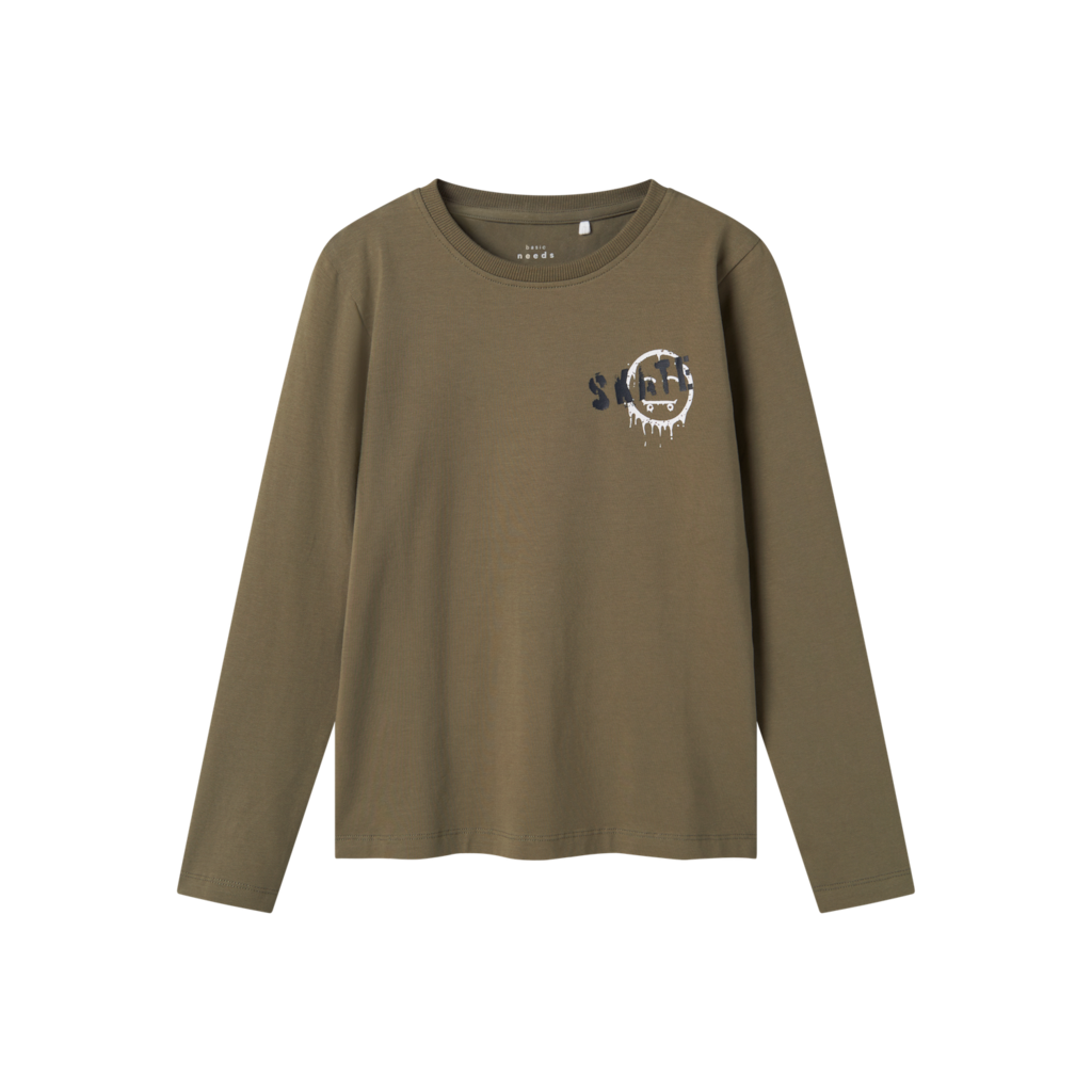 Langærmet Bluse Vux Dusty Olive fra Name It