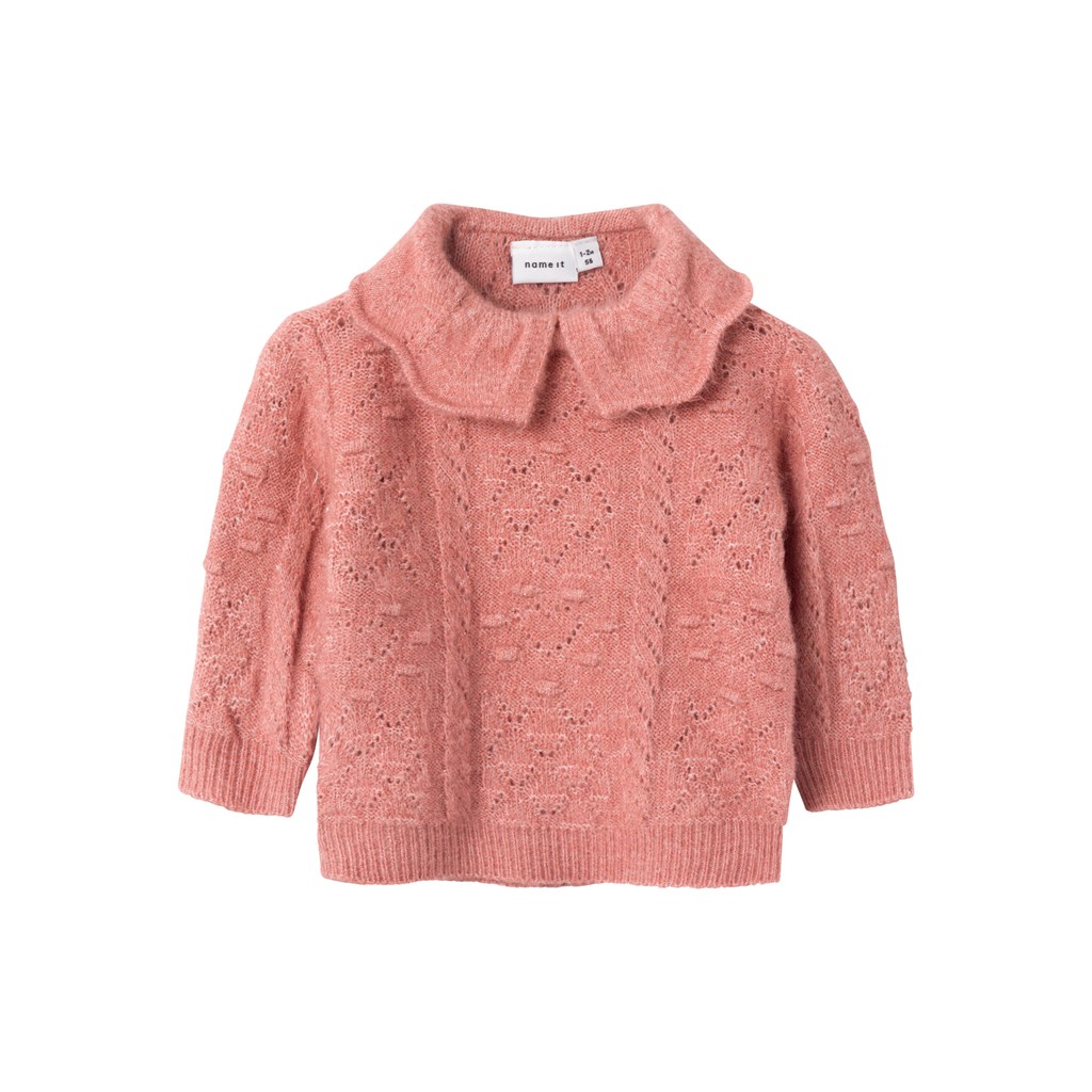 Striktrøje Bemalie Ash Rose fra Name It