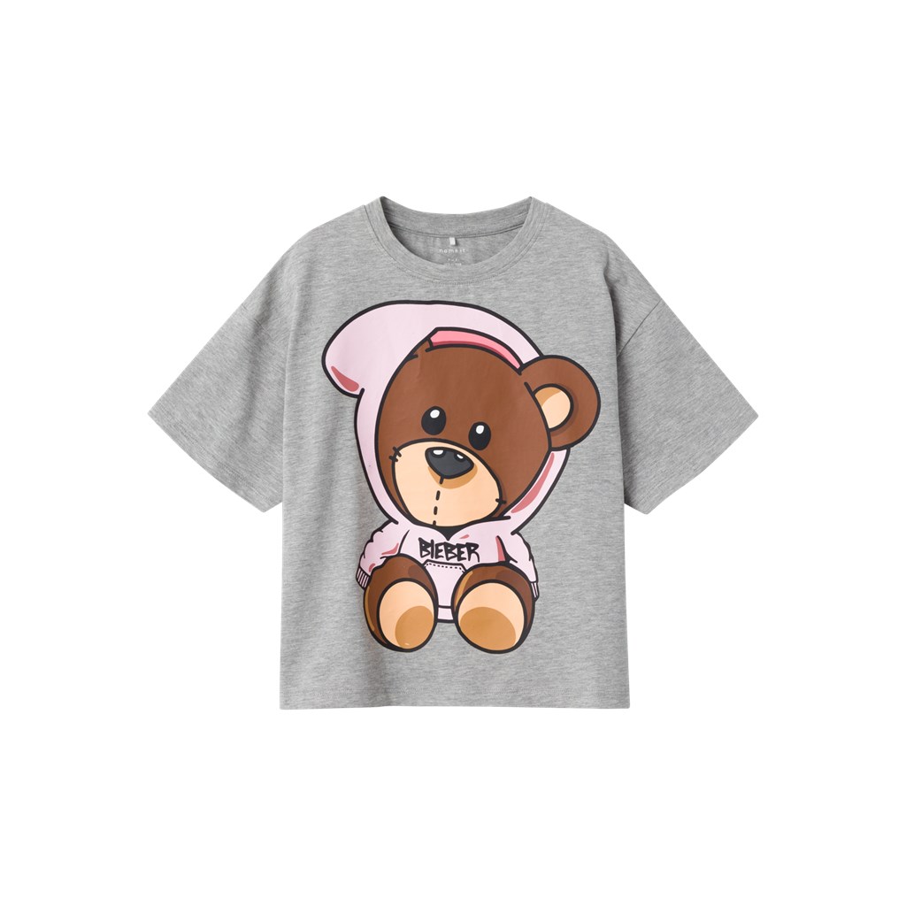 Justin Bieber T Shirt Jabb Grey Melange fra Name It