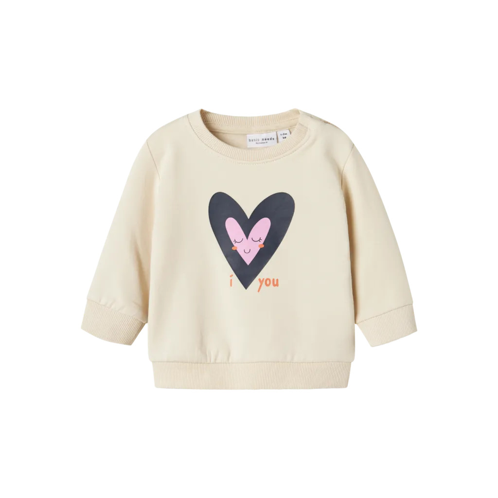 Baby Sweatshirt Vrillie Summer Sand Heart fra Name It