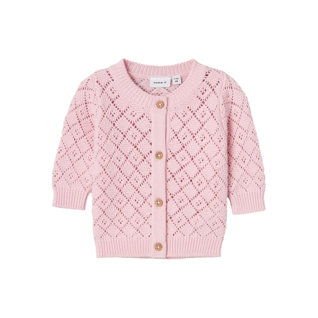 Strik Cardigan Desina Parfait Pink fra Name It