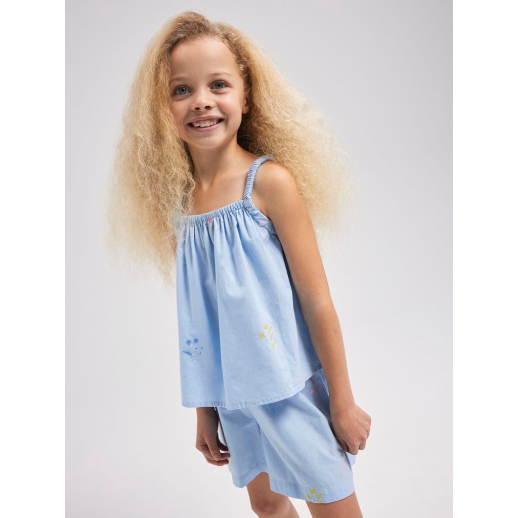 Strop Top Falower Chambray Blue fra Name It