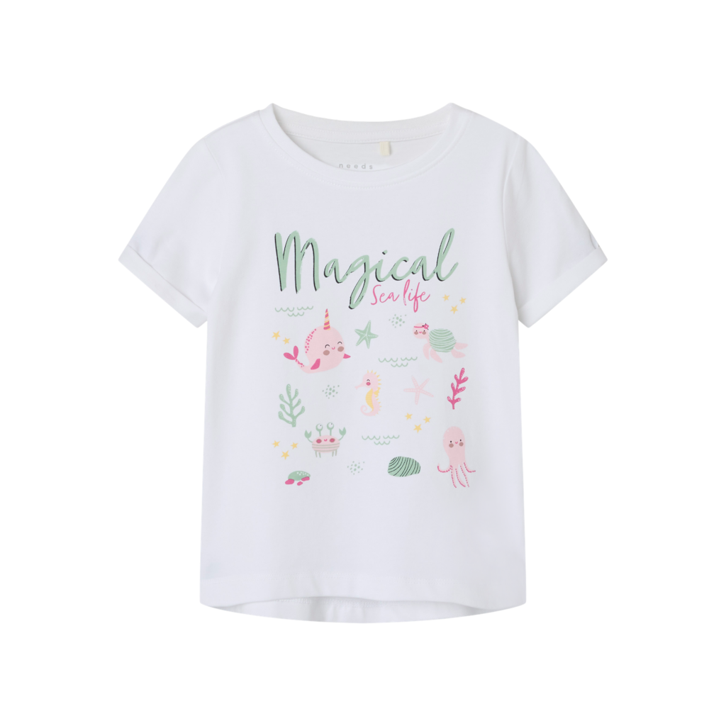 T Shirt Vix Bright White fra Name It