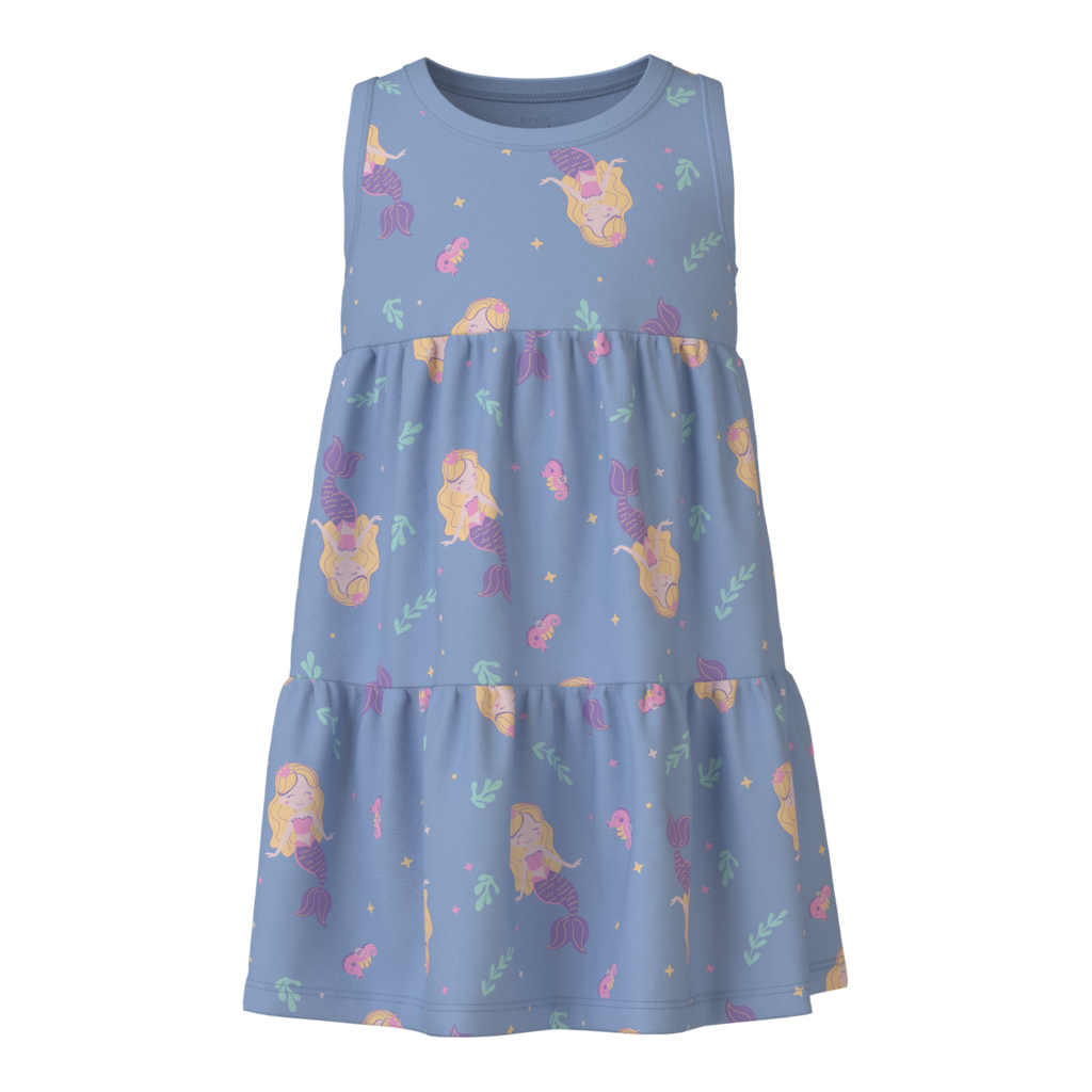 Spencer Kjole Vigga Chambray Blue Mermaids fra Name It