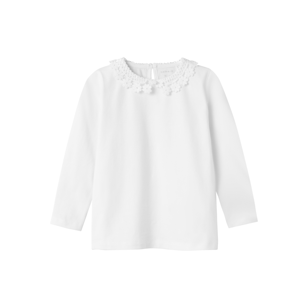 Langærmet Bluse Fan Bright White fra Name It