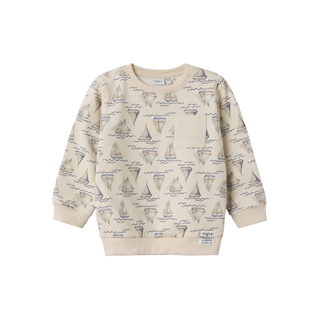 Sweatshirt Falk Peyote Melange fra Name It