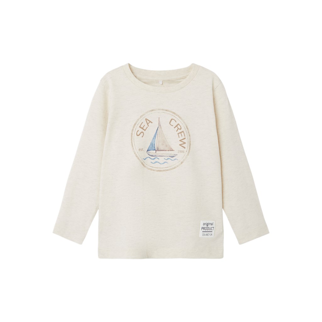 Langærmet Bluse Falko Peyote Melange fra Name It