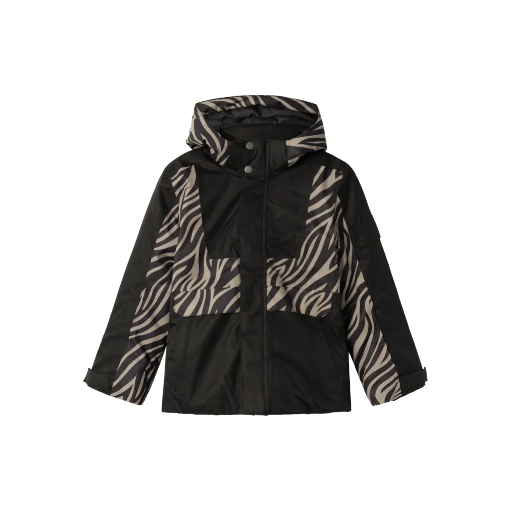 Skijakke Slope10 Desert Taupe Zebra fra Name It