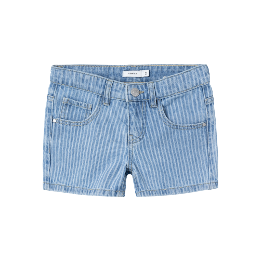 Denim Shorts Rose Light Blue Denim Stripe fra Name It