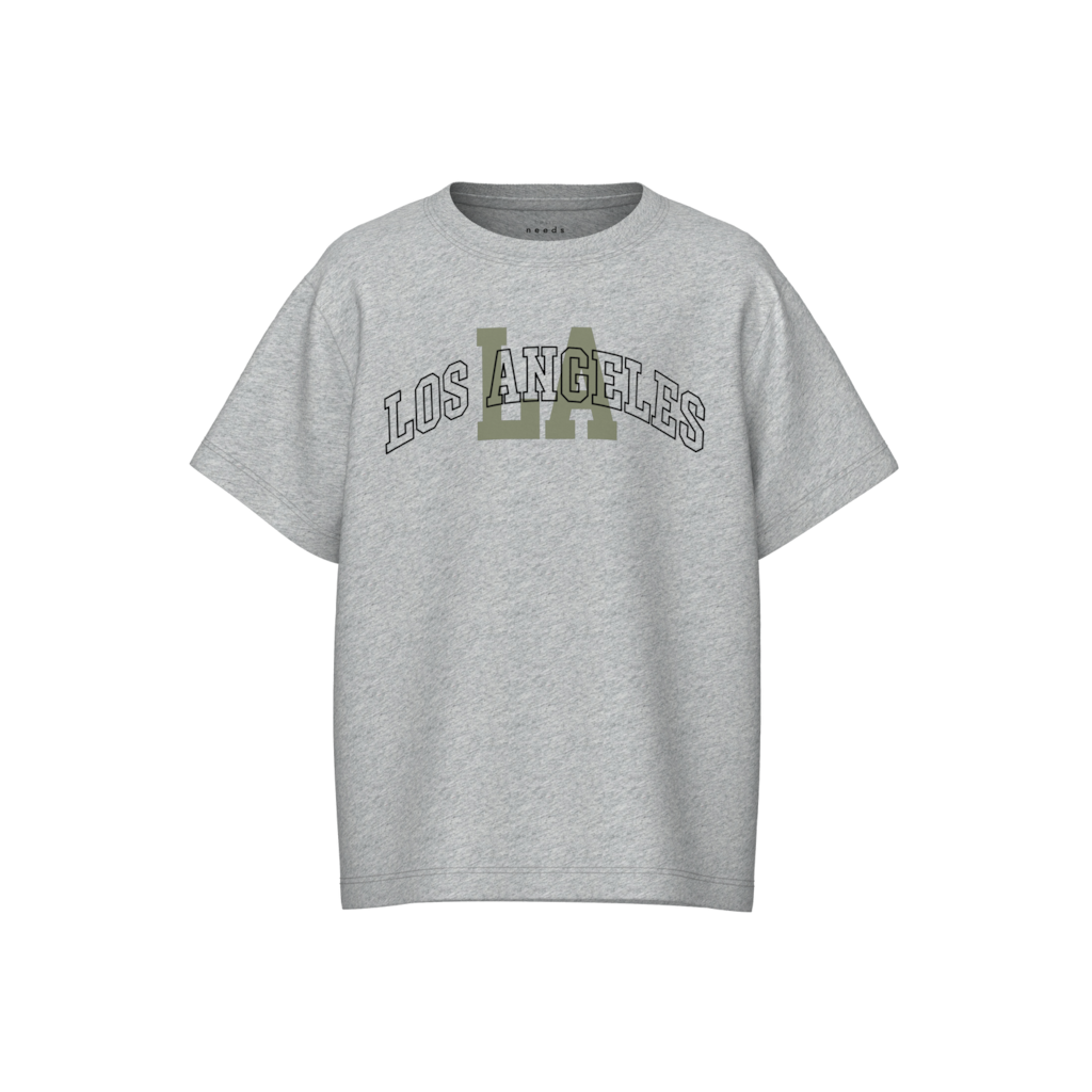 Løs T Shirt Valix Light Grey Melange fra Name It