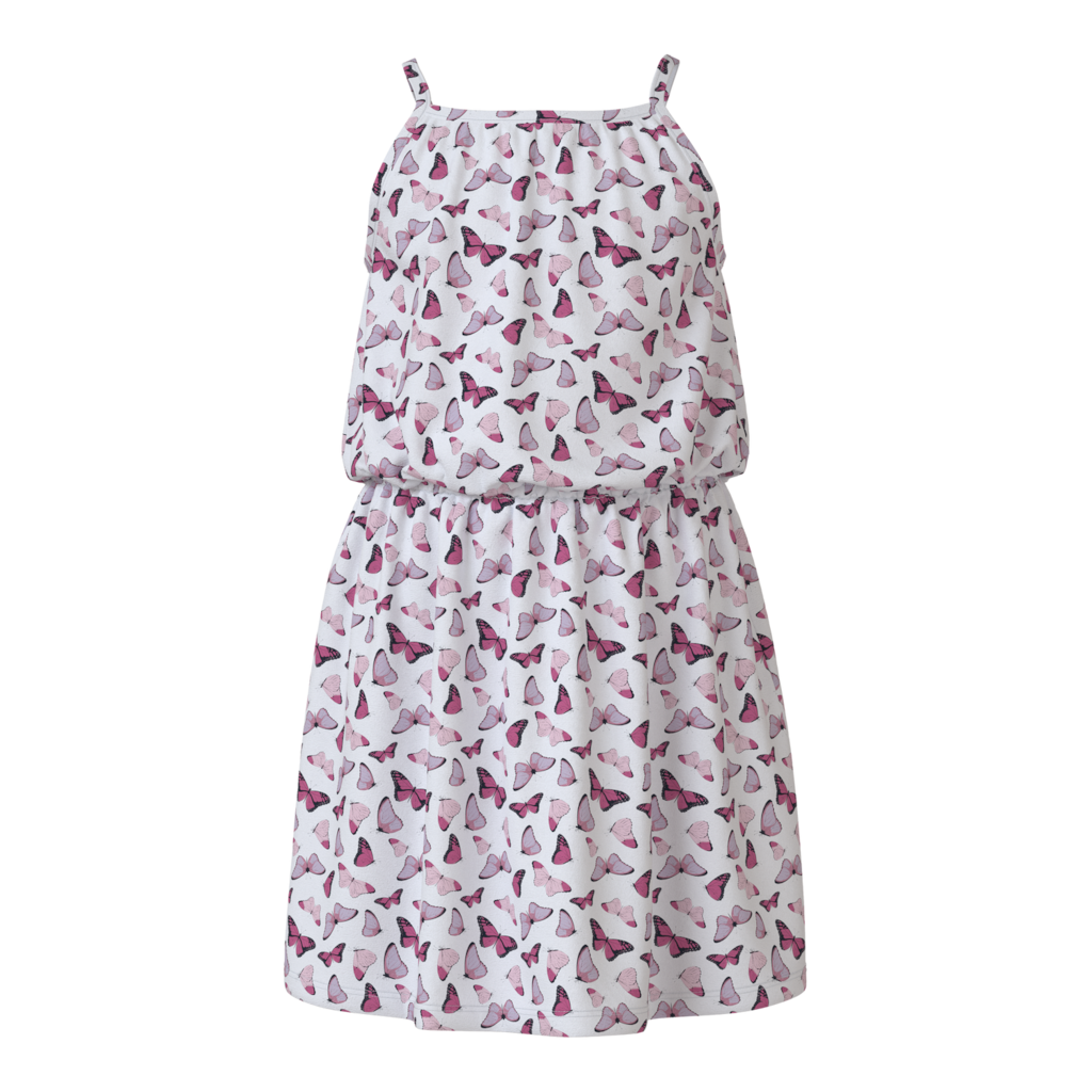 Strop Kjole Vigga Bright White Butterflies fra Name It
