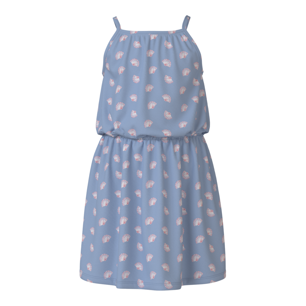 Strop Kjole Vigga Chambray Blue Seashells fra Name It