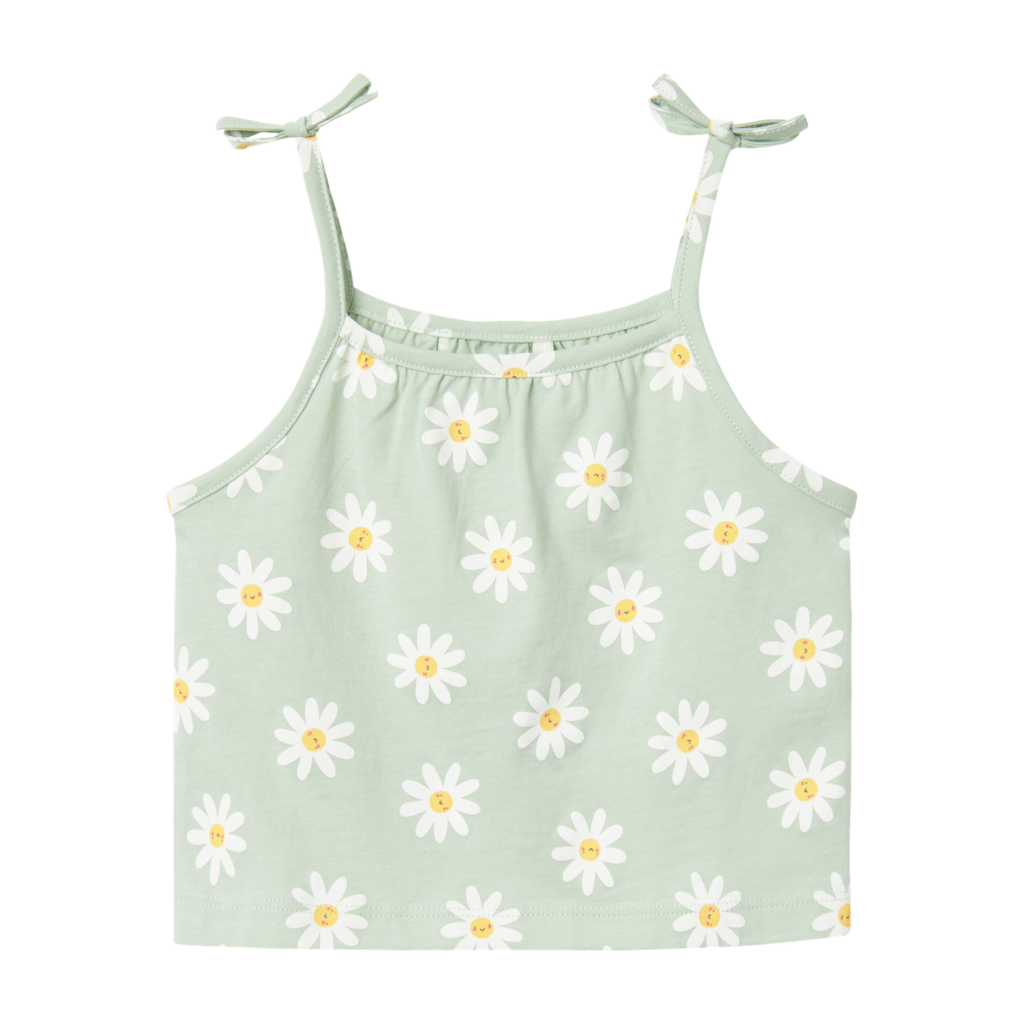 Strop Top Vigga Silt Green Flowers fra Name It