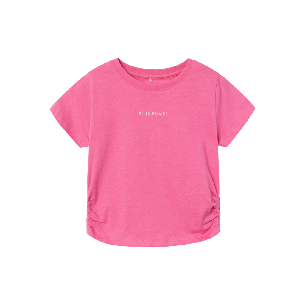 Kort T Shirt Jamail Pink Power fra Name It