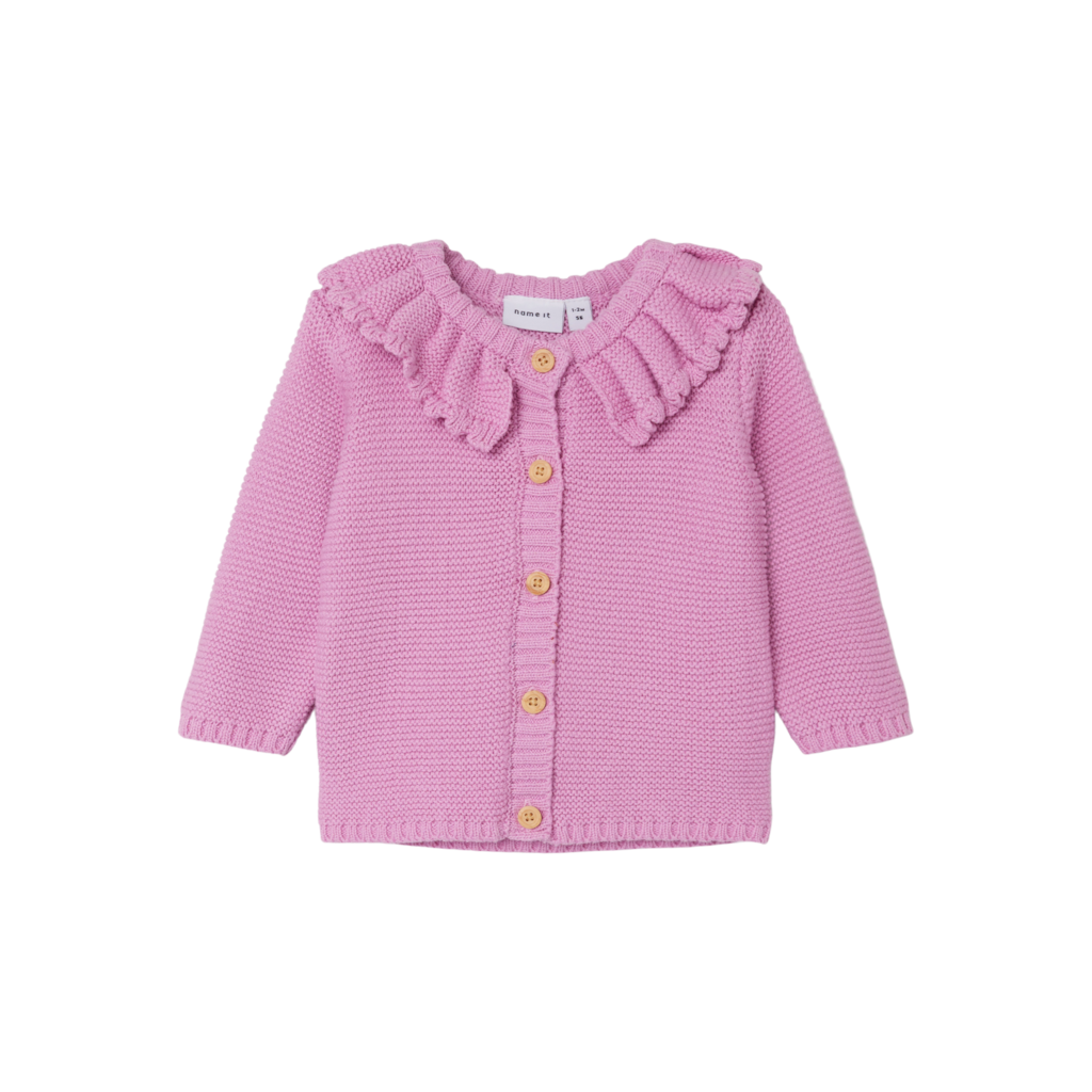 Strik Cardigan Lianne Pastel Lavender fra Name It