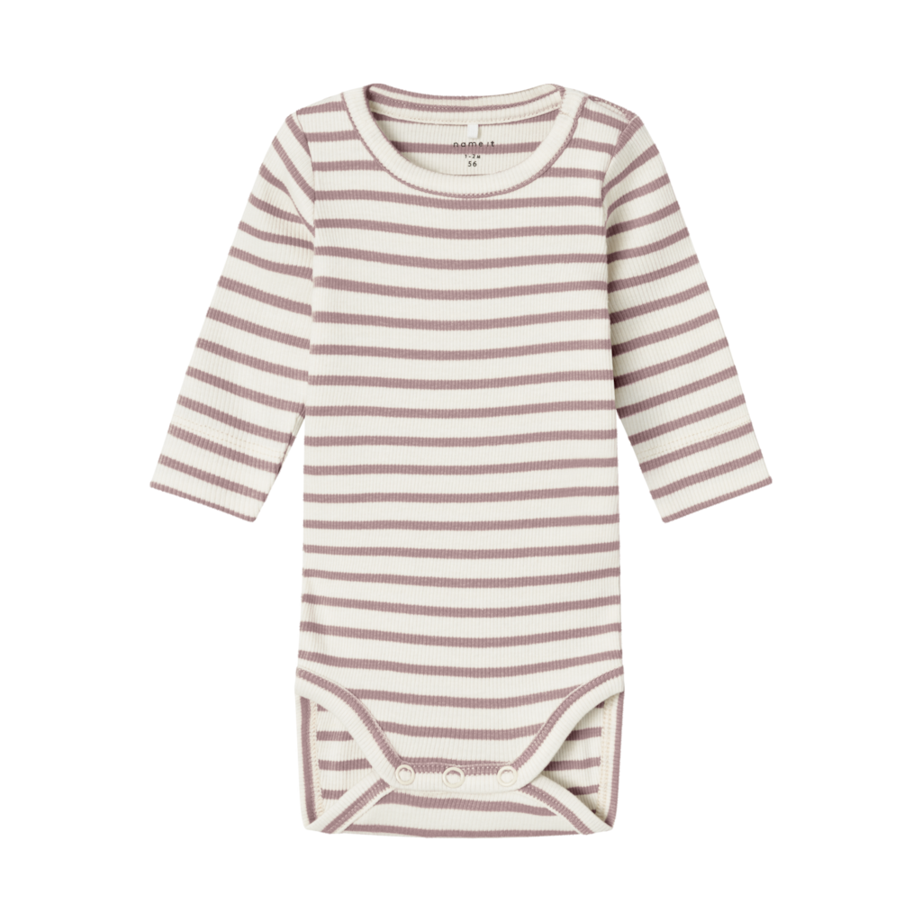 Langærmet Modal Rib Body Bani Deauville Mauve fra Name It