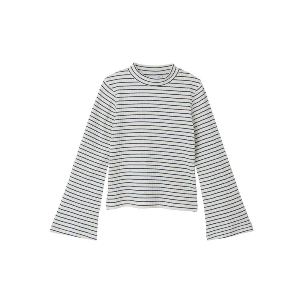 Langærmet Bluse Kalone Jet Stream Dark Denim fra Name It