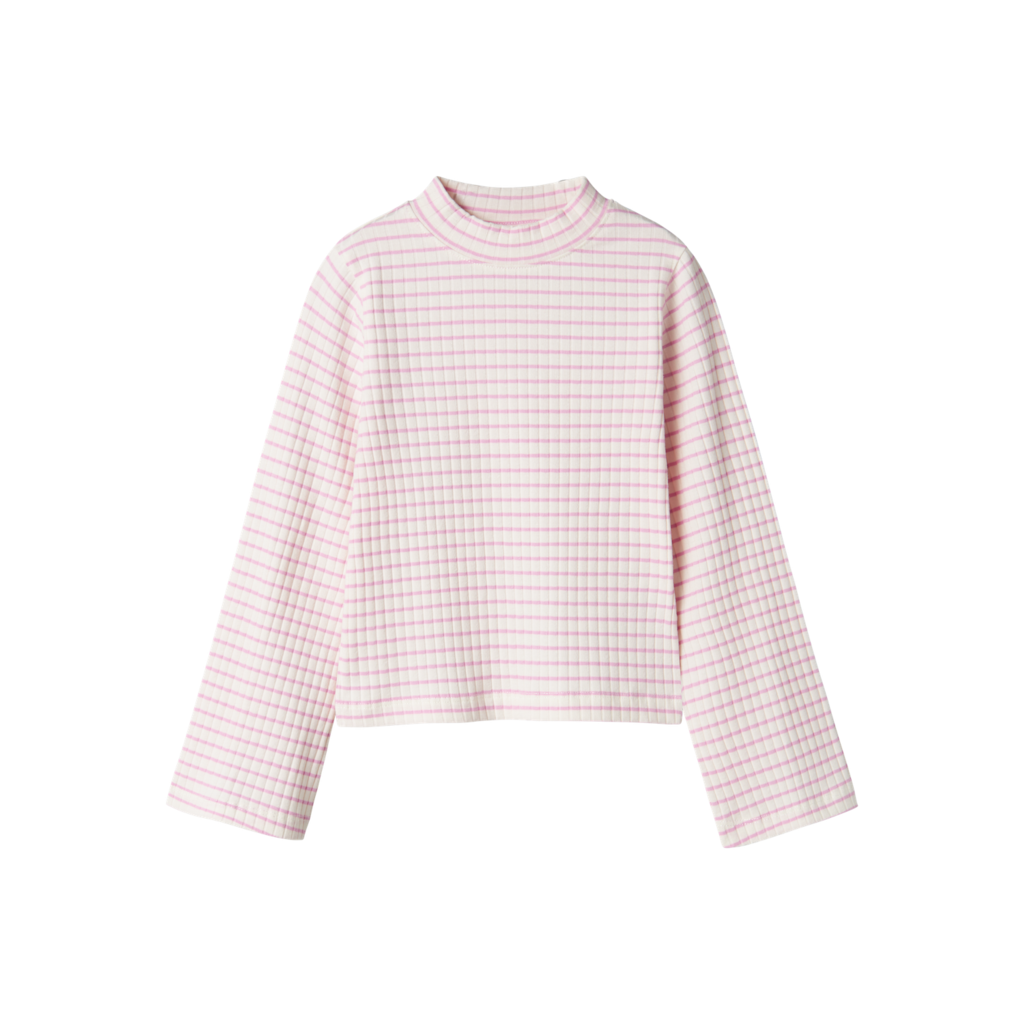Langærmet Bluse Kalone Jet Stream Pastel Lavender fra Name It