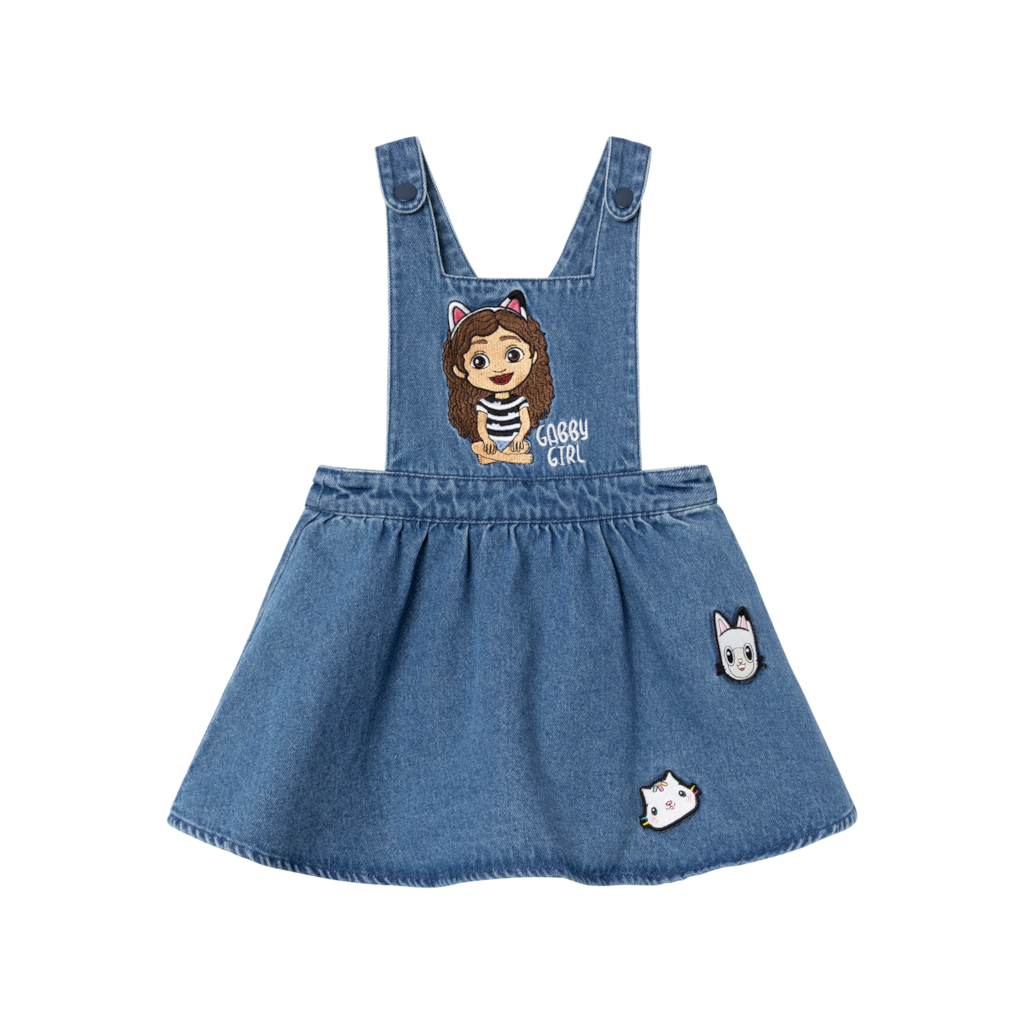 Gabby Cat Denim Spencer Kjole Judit Dark Denim fra Name It