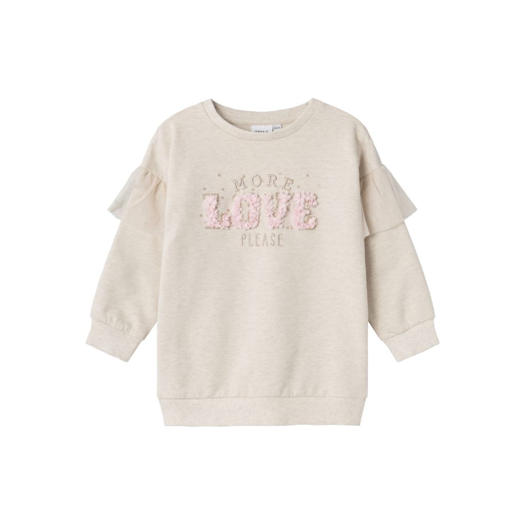 Boxy Sweat Tunica Lissy Peyote Melange fra Name It