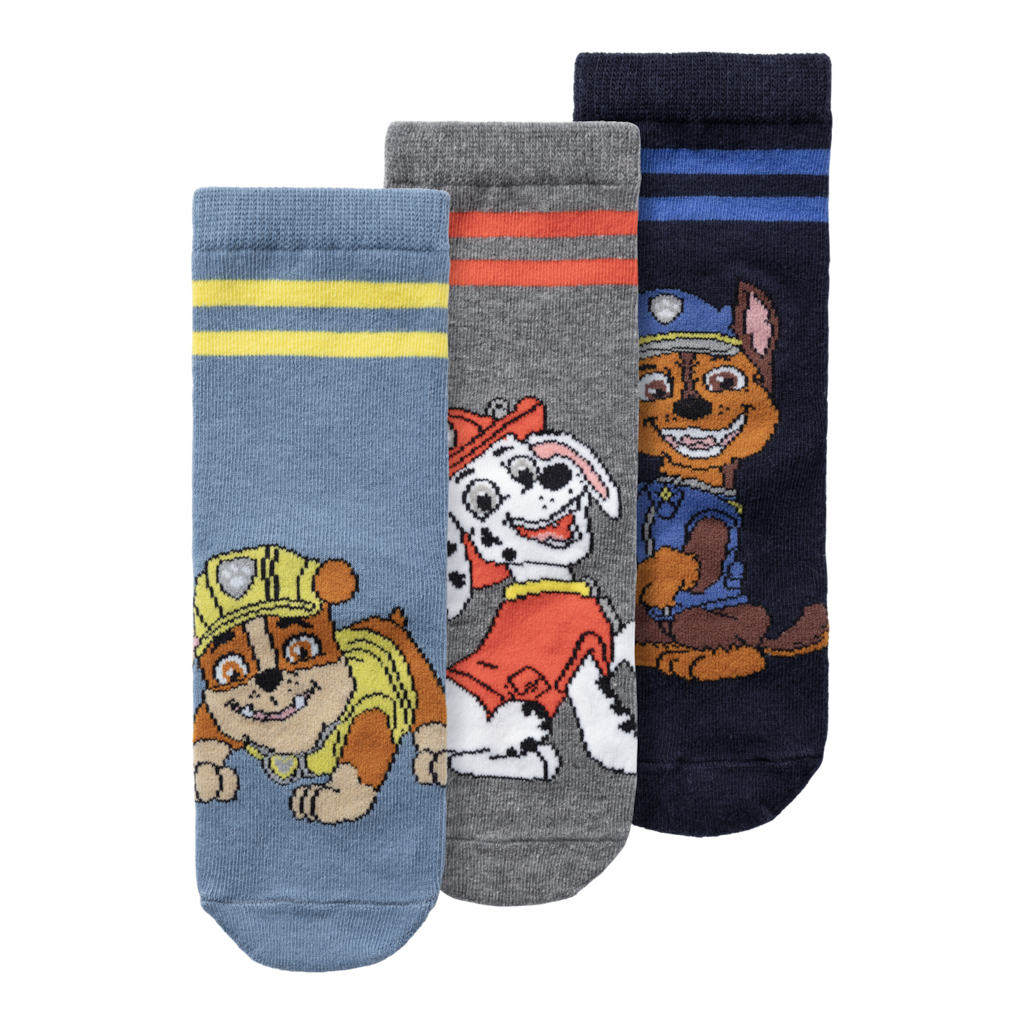 Jax Paw Patrol 3 Pak Strømper Coronet Blue fra Name It