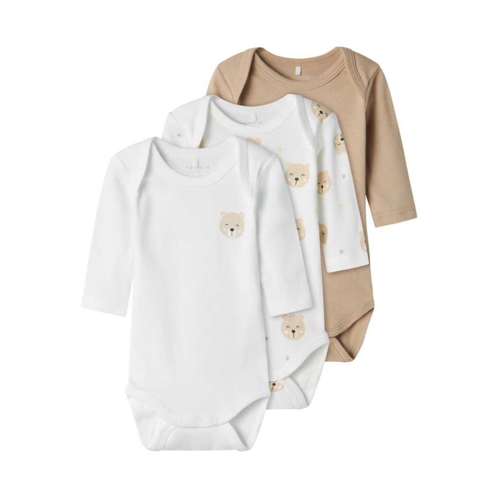3 Pak Body Langærmet Oxford Tan fra Name It