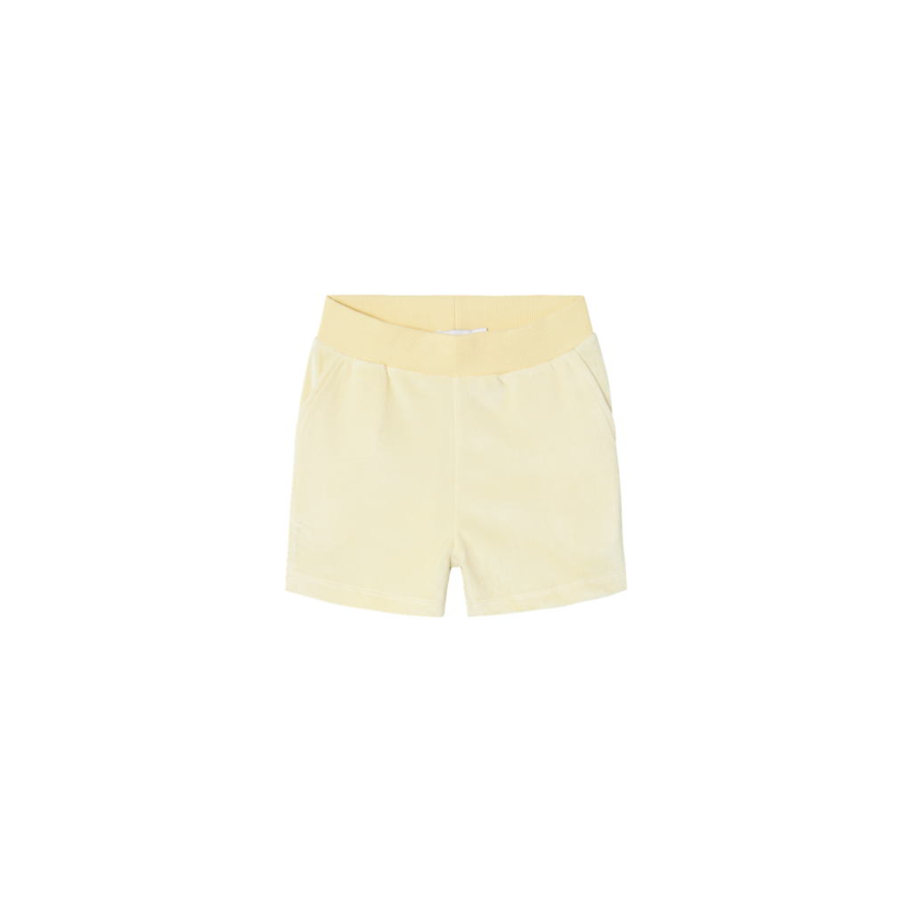 Velour Shorts Debbie Pastel Yellow fra Name It