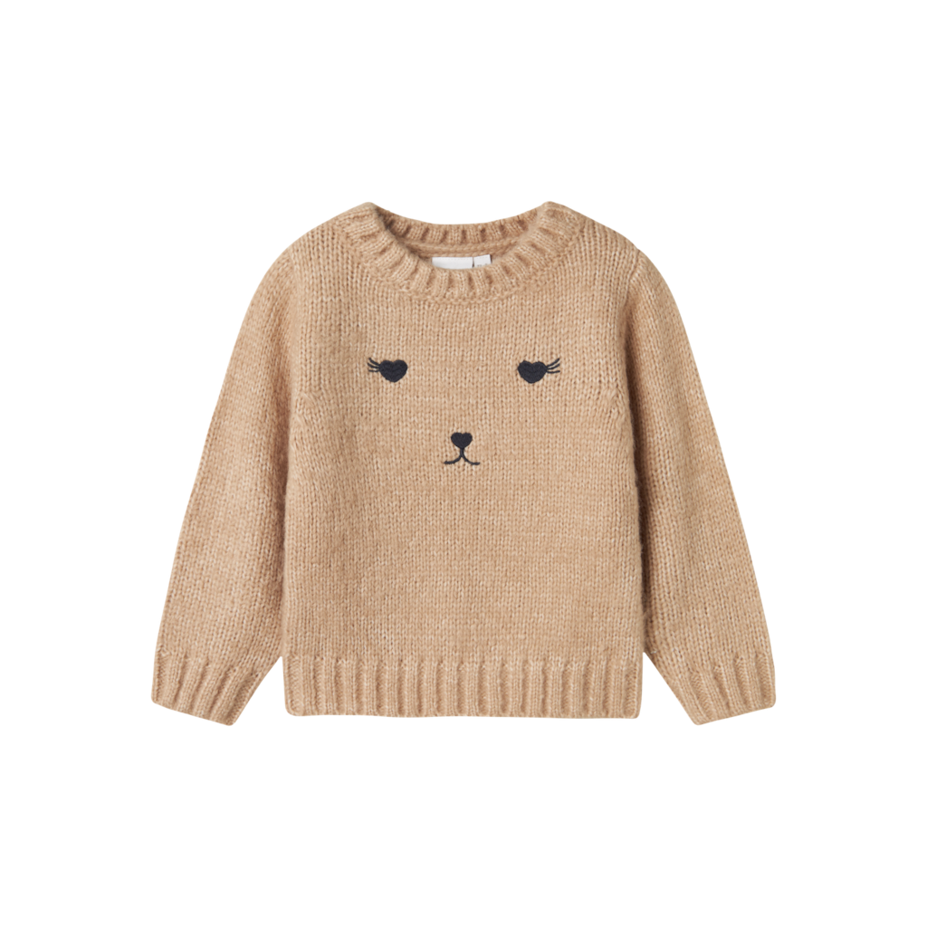 Striktrøje Obibi Oxford Tan fra Name It