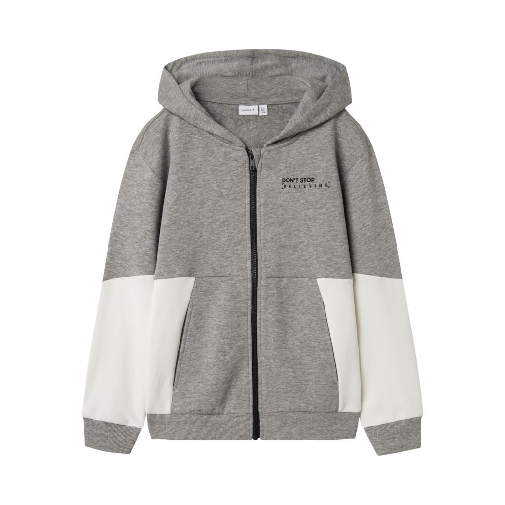 Sweat Cardigan Nokas Grey Melange fra Name It