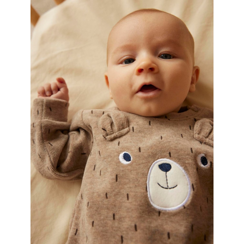 Nalwin Baby Velour Sweatshirt Weathered Teak fra Name It