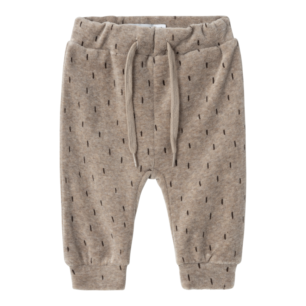 Nalwin Velour Sweatpants Weathered Teak fra Name It