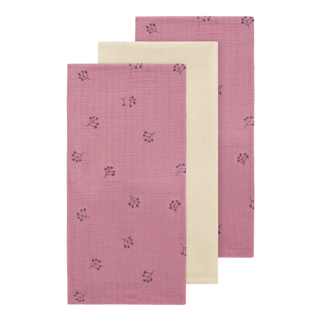 3 Pak Stofbleer Ohappy Mauve Orchid fra Name It