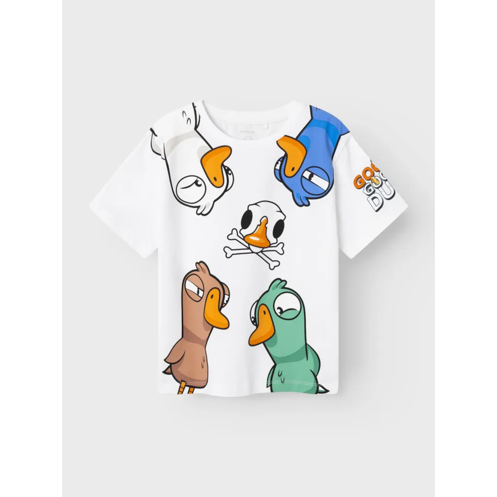 Gooseduck T Shirt Alfredo Bright White fra Name It