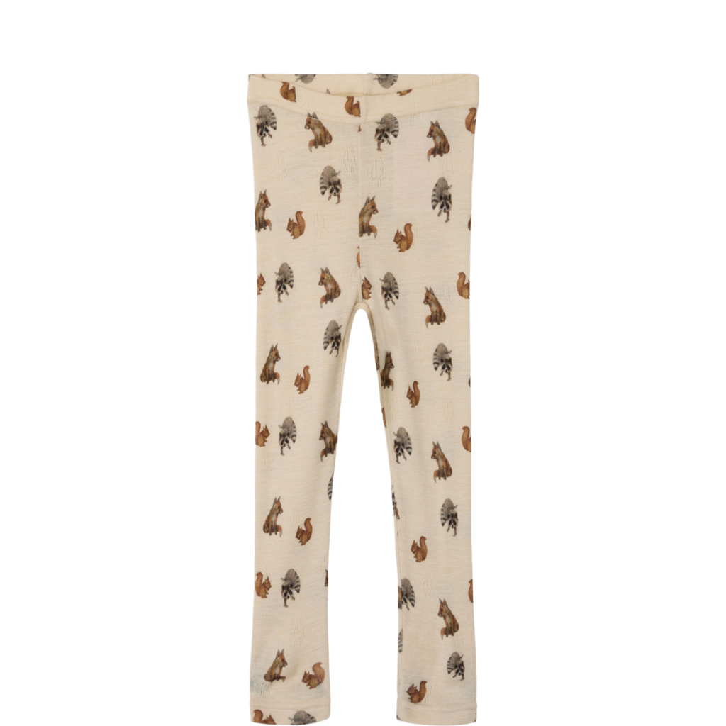 Uld Leggings Nimo Sandshell fra Lil Atelier