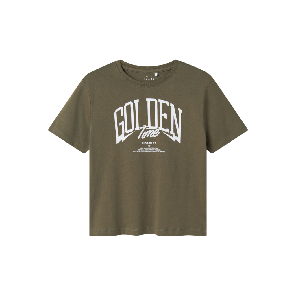 T Shirt Vilogo Dusty Olive Golden fra Name It