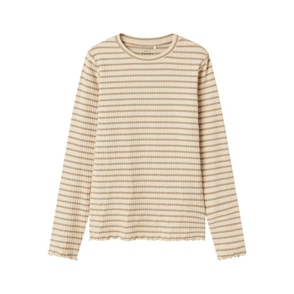 Rib Bluse Vemma Glimmer Summer Sand fra Name It