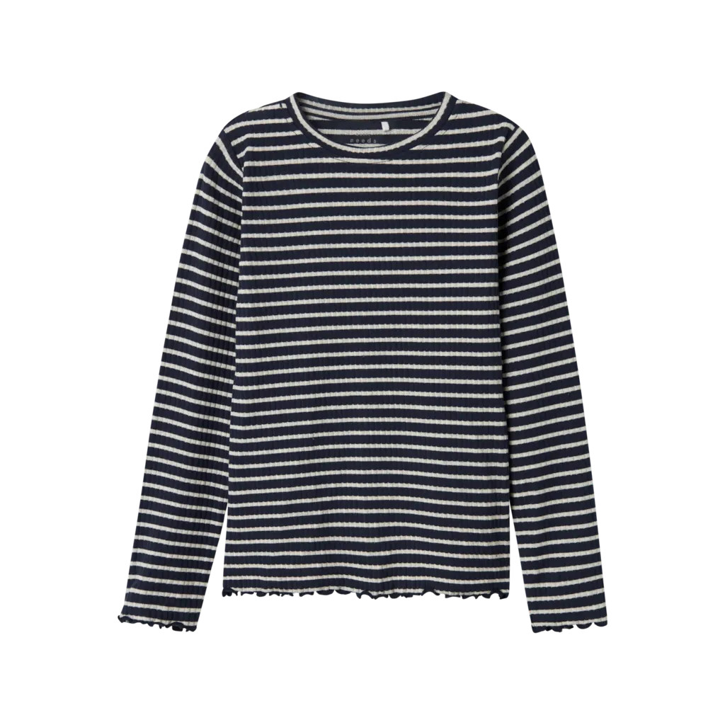 Rib Bluse Vemma Glimmer Dark Sapphire fra Name It