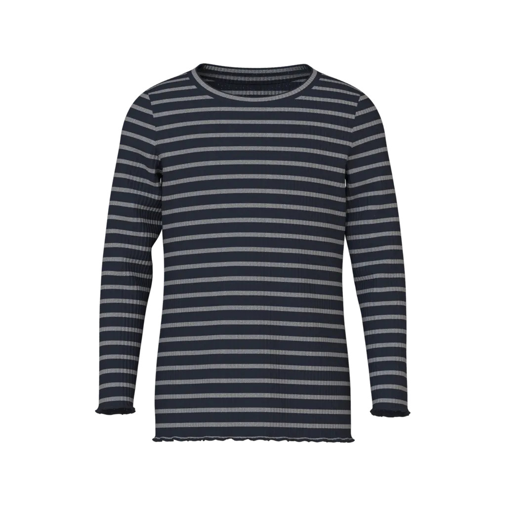 Rib Bluse Vemma Glimmer Dark Sapphire fra Name It
