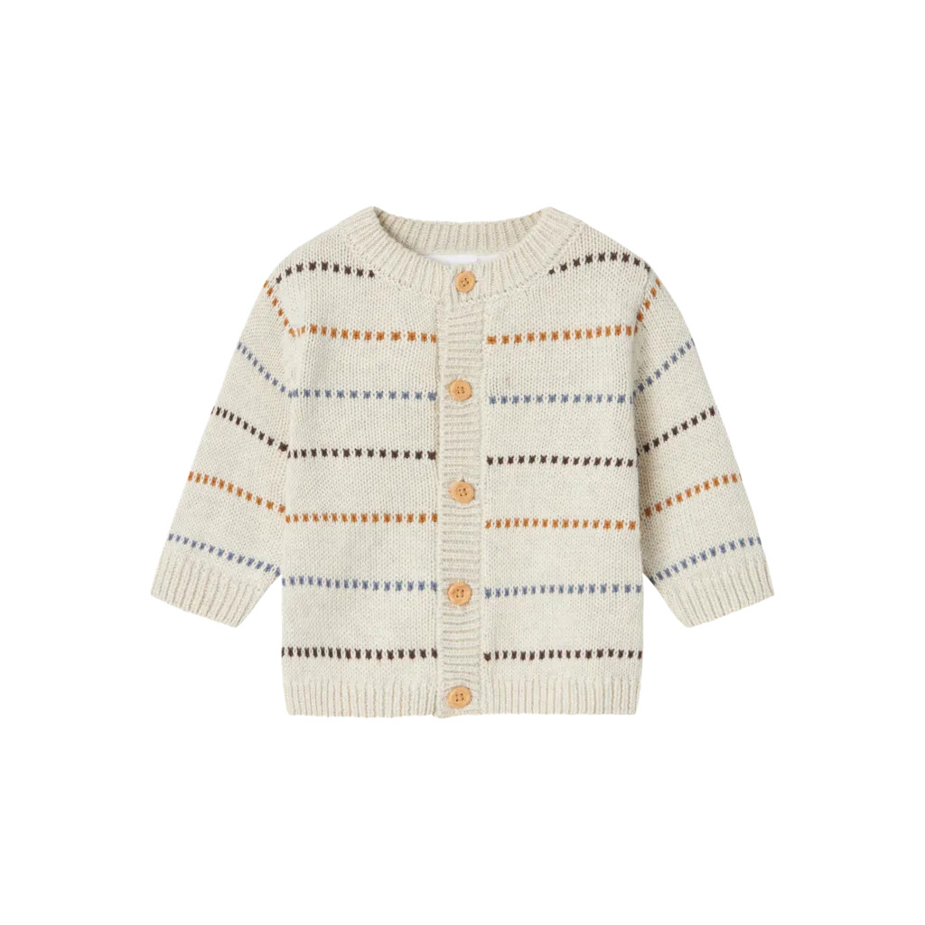 Strik Cardigan Refolle Peyote Melange fra Name It