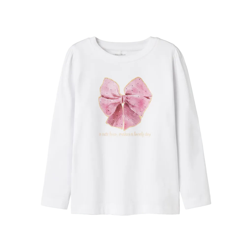 Sløjfe Bluse Rosalind Bright White fra Name It