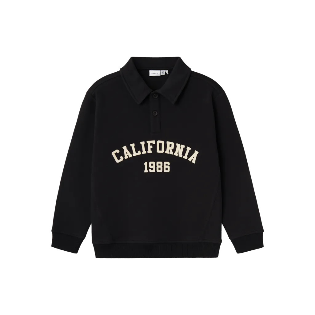 Polo Sweatshirt Rolgris Black fra Name It