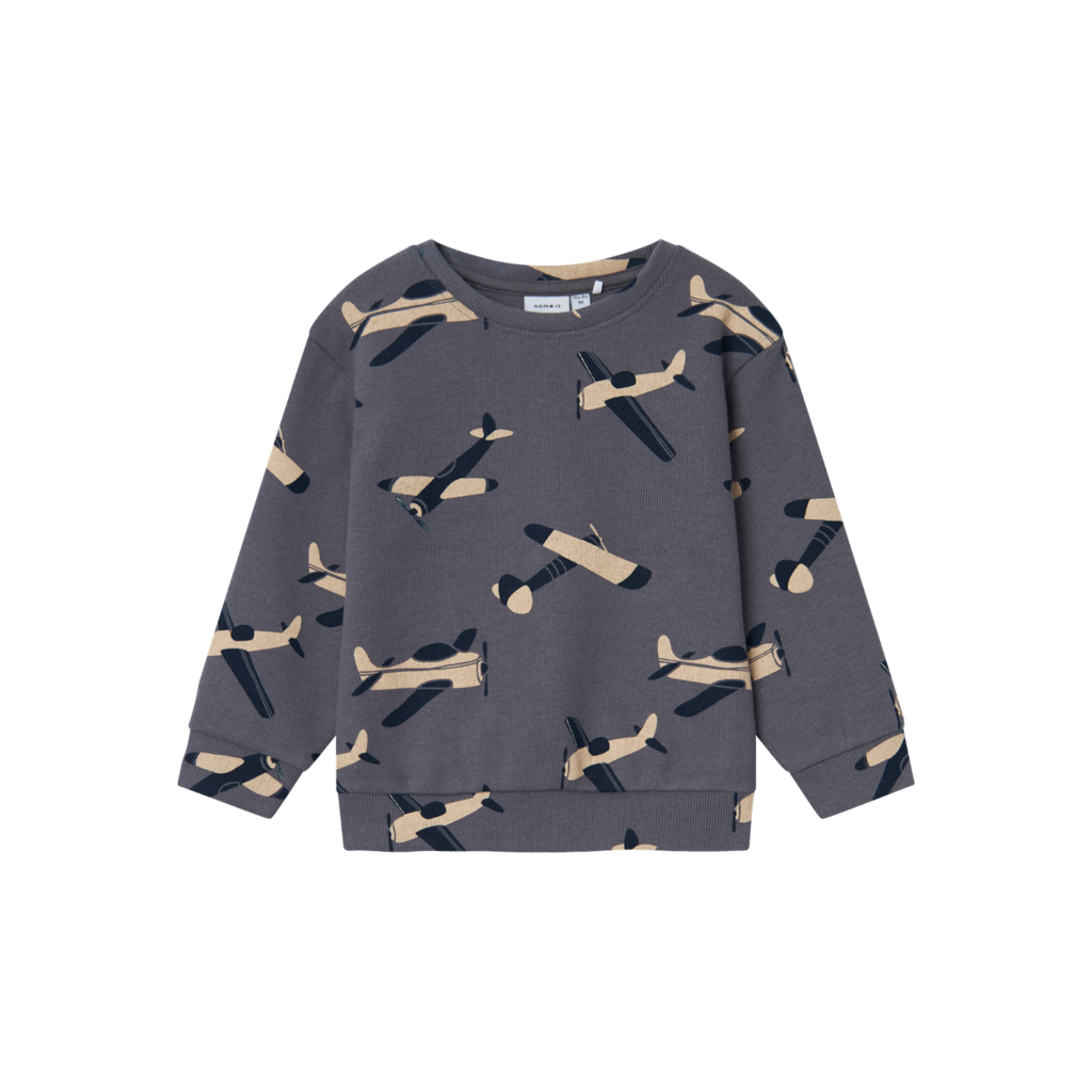 Rib Sweatshirt Steven Castlerock fra Name It