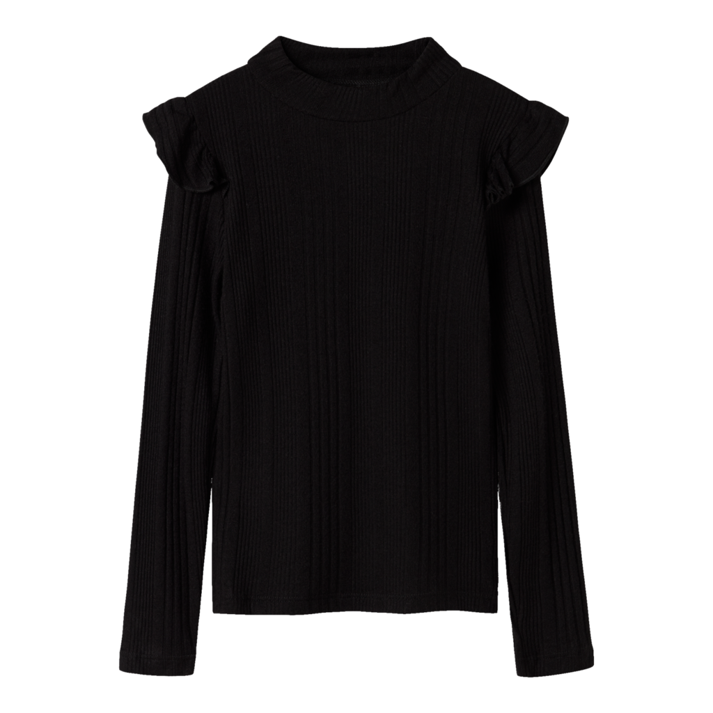 Rib Bluse Siggi Black fra Name It