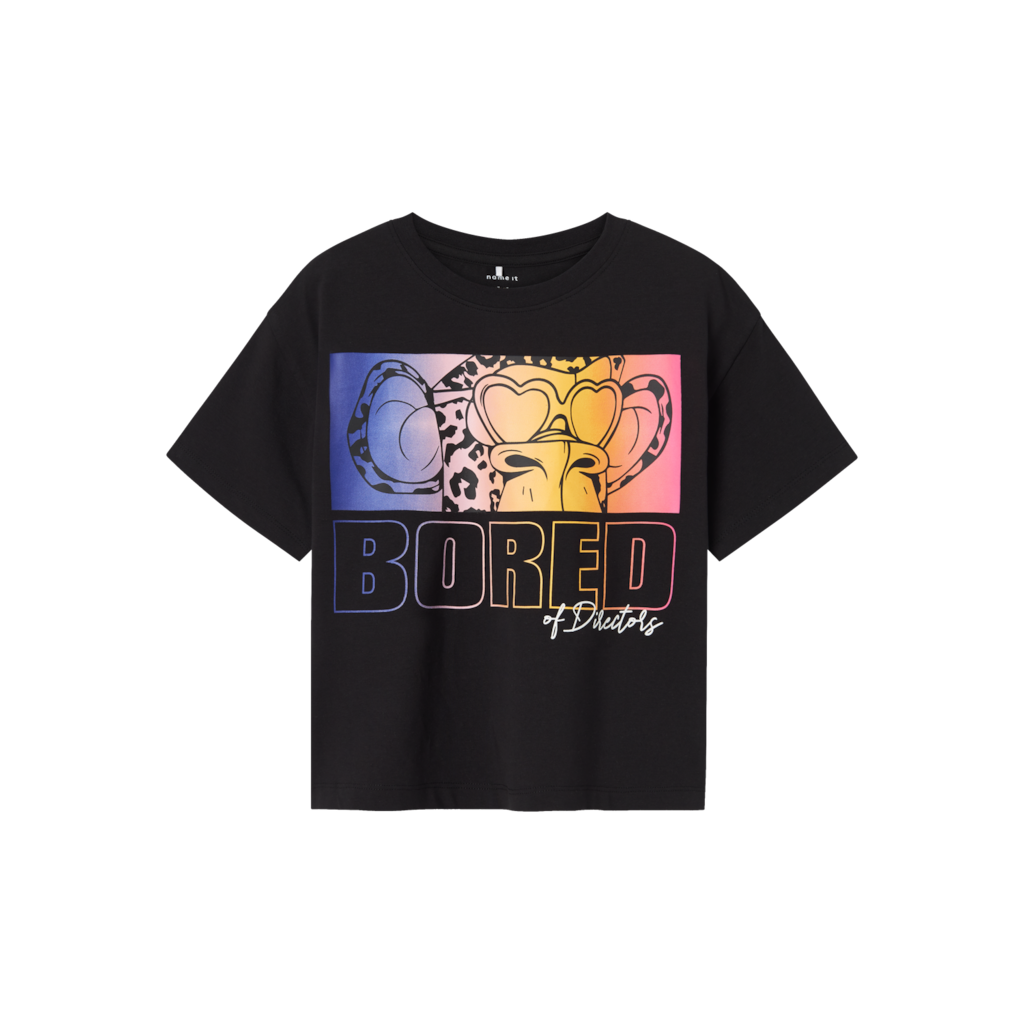 Boxy T Shirt Matta Black fra Name It